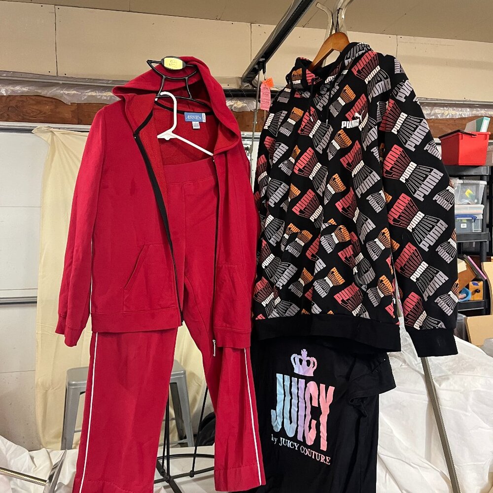 Athletic wear, plush sweatsuit M, sweatshirt  PUMA classic L and M Juicy t black